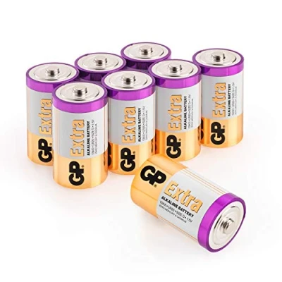 Abbildung von GP Extra Alkaline Batterien D 1.5V (Mono / LR20) Spannung 1,5 Volt, ideal für die Stromversorgung von Geräten des täglichen Bedarfs (8 Stück Monozellen)