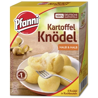 Abbildung von Pfanni Kartoffelknödel in Kochbeuteln halb &amp;