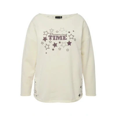 Abbildung von Ulla Popken Sweatshirt, Damen, Größe: 42/44, Offwhite