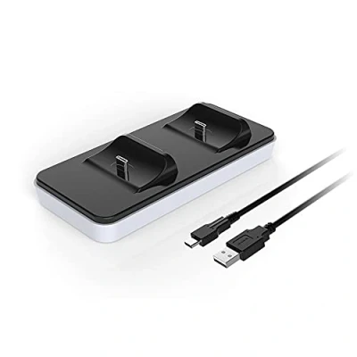 Abbildung von RAPTOR Gaming Ladestation Playstation 5 USB C Anschluss RG CS200 LT Schwarz weiß