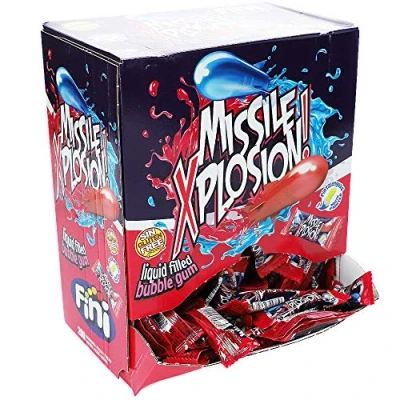 Abbildung von 1 Box Fini Missile Xplosion Kaugummi 200er Bonbons einzeln verpackt