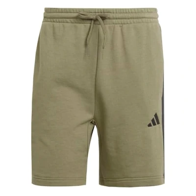 Abbildung von adidas Herren Essential Three Stripes French Terry Short, Olive strata/Black, 3XL