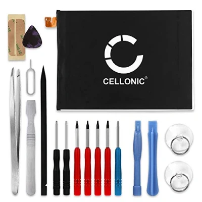 Abbildung von CELLONIC® Ersatz Akku EB BT710ABA für Samsung Galaxy Tab S2 8.0 (SM T710 / SM T713 T715 T719) 3500mAh + Werkzeug Set 17tlg Ersatzakku Tablet PC Batterie Tabletakku, Battery