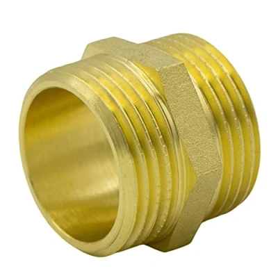 Abbildung von VARIOSAN Doppelnippel 12777, 1/2&quot; AG/AG, Messing, Trinkwasser geeignet