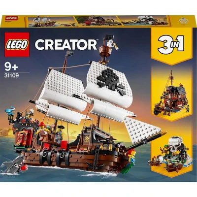 Abbildung von LEGO 31109 Creator Pirate SHIP 3IN1 TOYS WITH Shark Figure FOR KIDS AGE 9 PLUS Blockspielzeug für Kinder, Größe: One Size, Multi coloured