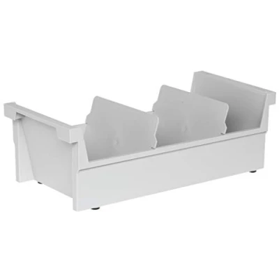 Abbildung von HAN Einhängetrog DIN A6 quer, Karteitrog für 1.000 Karteikarten, inklusive 2 Stützplatten mit Sichtreitern, passend alle Container Normmaßschublade, Art.Nr. 856 0 11, lichtgrau
