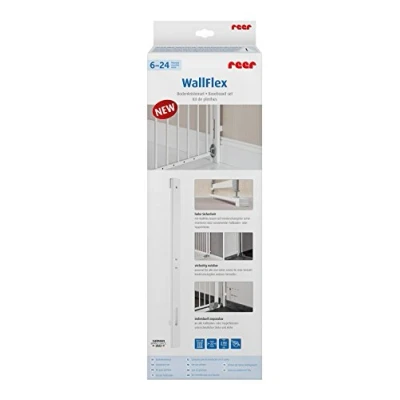 Abbildung von Reer WallFlex Abstandhalter zu Fußbodenleisten für alle Tür und Treppengitter, weiß