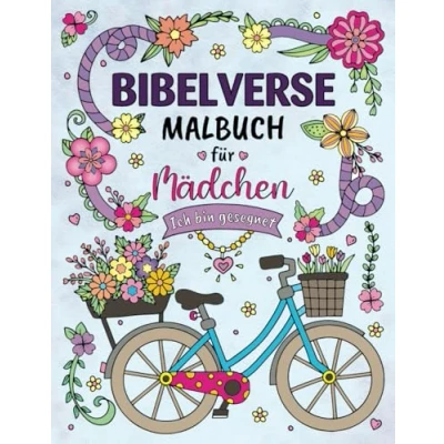 Abbildung von Bibelverse Malbuch für Mädchen: 60 Inspirierende Zitate aus der Bibel mit positiven Affirmationen Jugendliche