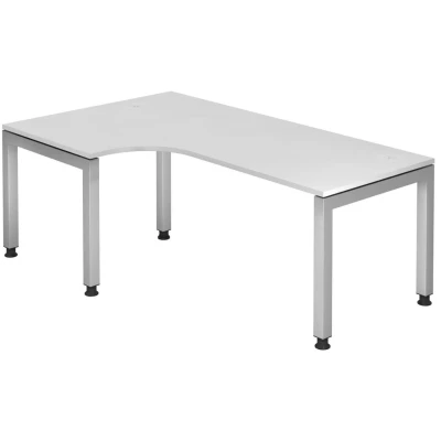 Abbildung von HAMMERBACHER höhenverstellbarer Schreibtisch VJS82/W/S weiß
