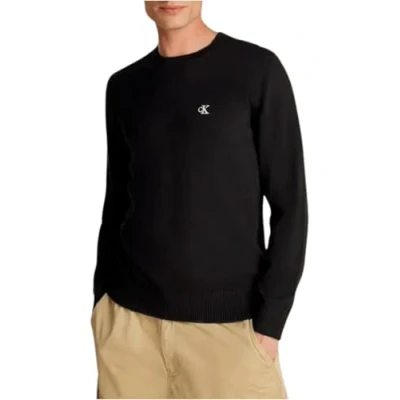Abbildung von Calvin Klein Jeans Modern CREW NECK Sweater Strickpullover, Herren, Größe: Large, Black
