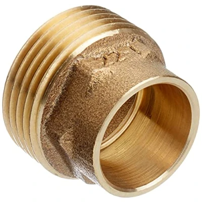 Abbildung von Cornat Löt Übergangs Nippel, 1 Außengewinde, Muffe, A 22 mm, B 1Zoll , Stück, rotguss, T5243G221