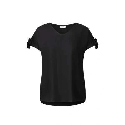 Abbildung von CECIL Damen 3412064 Blusenshirt mit Knoten, Black, L