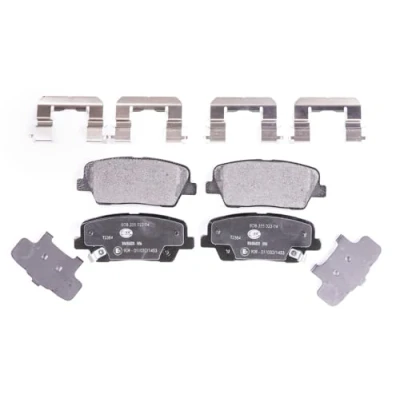 Abbildung von HELLA 8DB 355 023 041 Bremsbelagsatz mit akustischer Verschleißwarnung Zubehör HYUNDAI: Santa FE 3, Grand Fé, Genesis I Coupe