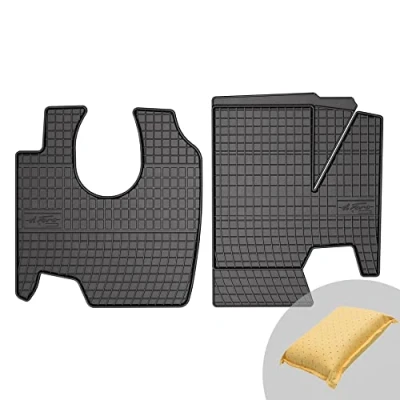 Abbildung von FROGUM EL Toro Gummimatten Ganzjähriges Set von Autofussmatte Auto Fußmatten für Mercedes Benz AXOR ab 1999 Beständiges Gummi Material 1,5cm Schutzkante
