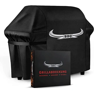 Abbildung von Amandi Grill Schutzhülle BBQ Universelle Grillabdeckung [122cm x 61cm 147cm], Wasserabweisend &amp; Rissfest