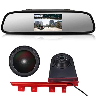 Abbildung von 1280 * 720 Pixels Third 3rd Bremsleuchte Rückfahrkamera Bremslicht Rückansicht Wasserdicht + 4.3&quot; Auto Reverse Screen für VW T5 Multivan T6 Caravelle Heckklappe Hochdach Transporter Business MPV SUV