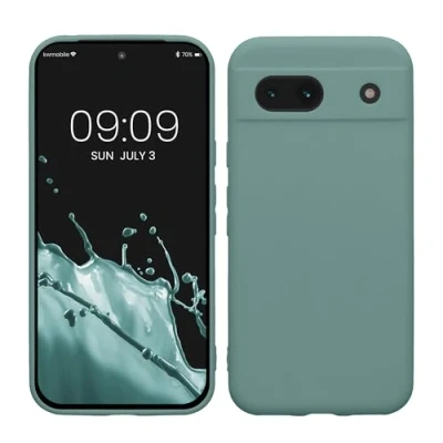 Abbildung von kwmobile Handyhülle kompatibel mit Google Pixel 8a Hülle Handy Case aus weichem Silikon in Arctic Night