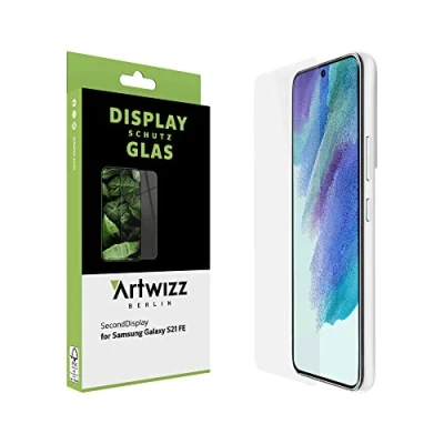 Abbildung von Artwizz SecondDisplay Schutzglas kompatibel mit Galaxy S21 FE Displayschutz aus Sicherheitsglas 9H Härte Hüllenfreundlich