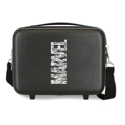 Abbildung von Marvel Heroes Logo Schwarzer anpassbarer Kulturbeutel, 29 x 21 15 cm, starres ABS, 9,14 l, 0,8 kg