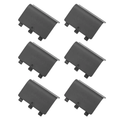 Abbildung von LT Easiyl 6 Stück Batteriefach Abdeckung Rückabdeckung Gehäusedeckel kompatibel mit Xbox One Wireless Controller Ersatz Batterie Gehäuse aus Kunststoff Schwarz