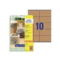Abbildung von Avery Zweckform Etiketten A4 105x57mm 25 Bogen/250 naturbrau