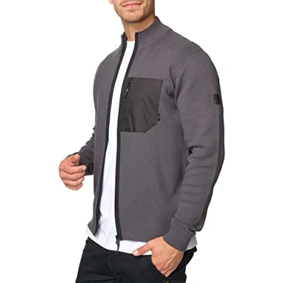 Abbildung von Indicode Jeans Manuel Strickjacke, Herren, Größe: XL, Dk grey