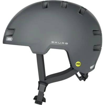 Abbildung von ABUS Stadthelm Skurb MIPS Fahrradhelm mit zusätzlichem Aufprallschutz zum Skaten, BMX Fahren oder Longboarden Grau, Größe S