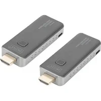 Abbildung von DIGITUS Wireless HDMI Extender 50 m Reichweite Full HD 1080p 60 Hz Punkt zu Plug&amp;Play Schwarz Silber, DS 55318
