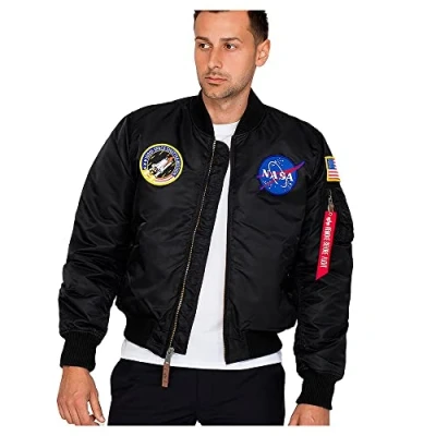 Abbildung von Alpha Industries MA1 VF NASA Bomberjacke, Herren, Größe: Small, Black
