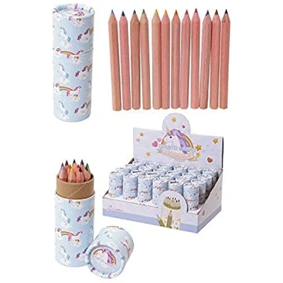 Abbildung von Puckator Einhorn Buntstifte in Runddose Enchanted Rainbows