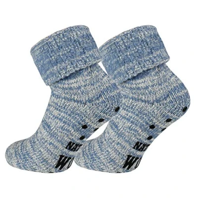 Abbildung von TippTexx 24 ABS Socken 2 Paar Stoppersocken Wollsocken Wintersocken mit Innenfrottee