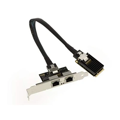 Abbildung von KALEA INFORMATIQUE Mini PCI Express Karte (MiniPCIE) 2 Ports RJ45 LAN GIGABIT Ethernet mit Chipsatz Intel I350 mPCIe NIC 10/100/1000