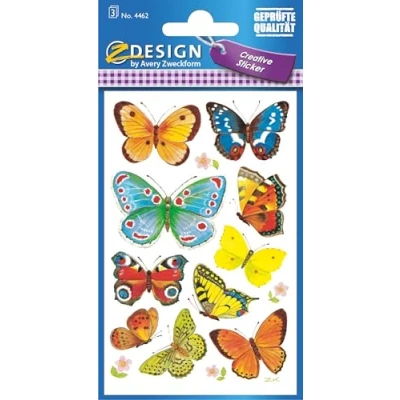Abbildung von 10 x Z Design Sticker 76x120mm Papier 3 Bogen Motiv Schmetterlinge