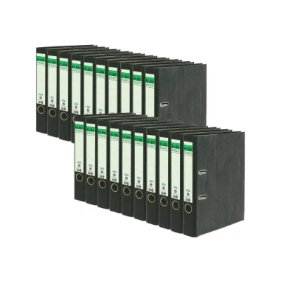 Abbildung von Elba Recycling Ordner A4, Rado Wolkenmarmor, 5 cm schmal, schwarz, 20 Stück