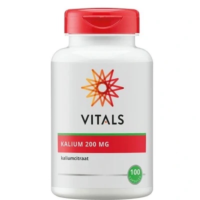 Abbildung von Vitals Kalium, 200mg Kaliumcitrat 100 Kapseln, Ionischer Form. Gut Resorbierbare, Organische Mineralstoffverbindung. 100% Vegan.