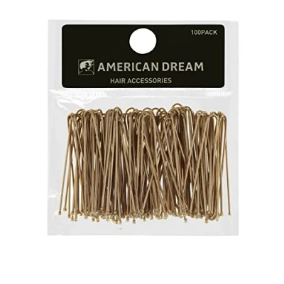 Abbildung von AMERICAN DREAM Pack of 100 x Haarklammern blond glatt 2 inch / 5 cm Länge, 1er (1 60 g)
