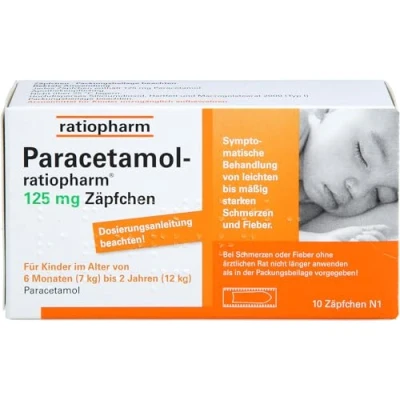 Abbildung von Paracetamol ratiopharm 125 mg 10 St
