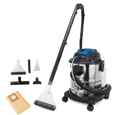 Abbildung von Scheppach Multi Sauger &quot;SprayVac20&quot;, 2 m Sprüh &amp; Saugschlauch, umfangreiches Zubehör