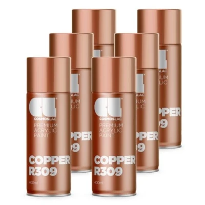 Abbildung von COSMOS LAC Sprühlack Sprühdose 400ml Sprühfarbe für den DIY Bereich, geeignet alle Oberflächen Lackspray 6, Kupfer