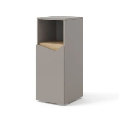 Abbildung von Vicco Midischrank Marelle, Greige/Greige, 30 x 74.5 cm mit Tür und offenem Fach