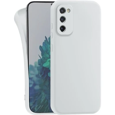 Abbildung von MyGadget Hülle kompatibel mit Samsung Galaxy S20 FE robuste Handyhülle TPU Case Slim Silikonhülle Back Cover Kratzfest Schutzhülle Matt Weiß
