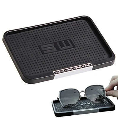 Abbildung von Auto Antirutschmatte Anti Rutsch Dash Matte Handyhalterung Armaturenbrett Ablage Für Das Münze, Handy, Schlüssel, GPS, Sonnenbrille (schwarz)