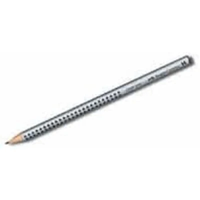 Abbildung von Faber Castell 117011 Box mit 12 Bleistiften Grip 2001 H. Härte 4, ohne Gummi, grau, Antistress Punkt