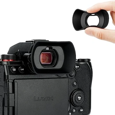 Abbildung von KIWIFOTOS Kamera erweiterte Augenmuschel Okular Kompatibel mit Panasonic Lumix S5 II S5IIX Kamera, DC Sucher Protector Zubehör