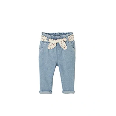 Abbildung von Vertbaudet Mädchen Baby Jeans mit Stoffgürtel Dark Blue 86