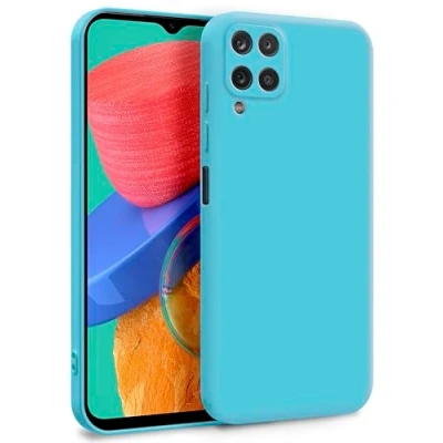 Abbildung von MyGadget Hülle für Samsung Galaxy M33 5G Zweilagige Handyhülle mit Kameraschutz Cover Innenfutter &amp; Silikon außen Türkis