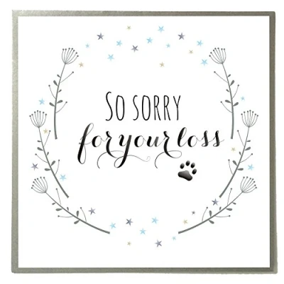 Abbildung von Claire Giles einsehbar Sorry für The Loss Of Your Pet Beileid Grußkarte