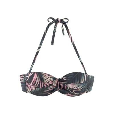 Abbildung von Lascana Wirebandeau Bikinitop, Damen, Größe: 36xD, Black