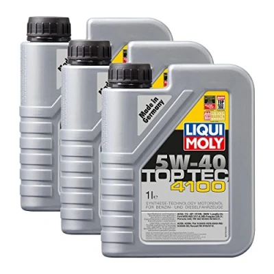 Abbildung von 3x LIQUI MOLY 3700 Top Tec 4100 5W 40 Motoröl
