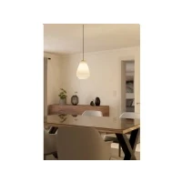 Abbildung von Eglo 900812 Hängeleuchte CAPRAROLA Stahl messing gebürstet E27 1X40W H:110cm Ø20cm dimmbar